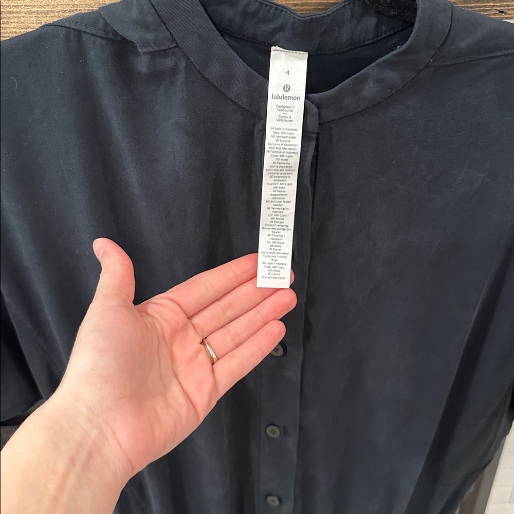 Lululemon Athletica perfectly poised short sleeve Black Jumpsuit - Picture 5 of 9